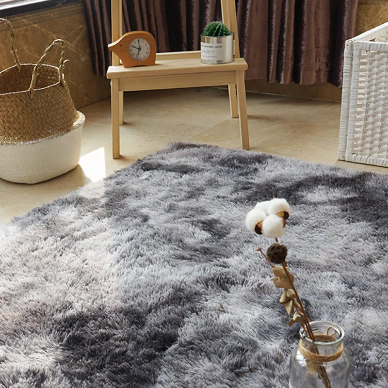 Us 40 16 21 Off 1pcs Sofa Carpet Floor Area Rug Fluffy Rugs Anti Skid Multicolored Warm Shaggy Dining Room Home Polyester Fiber For Homebedroom In