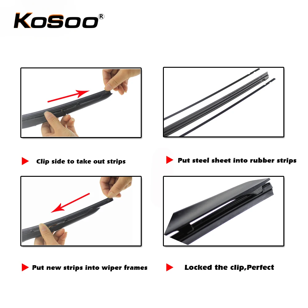 Auto Windscreen Car Wiper Blade Replacement Refill Strip Rubber bands 8MM DIY 14\ Auto Windscreen Car Wiper Blade Replacement Refill Strip Rubber bands 8MM DIY 14\