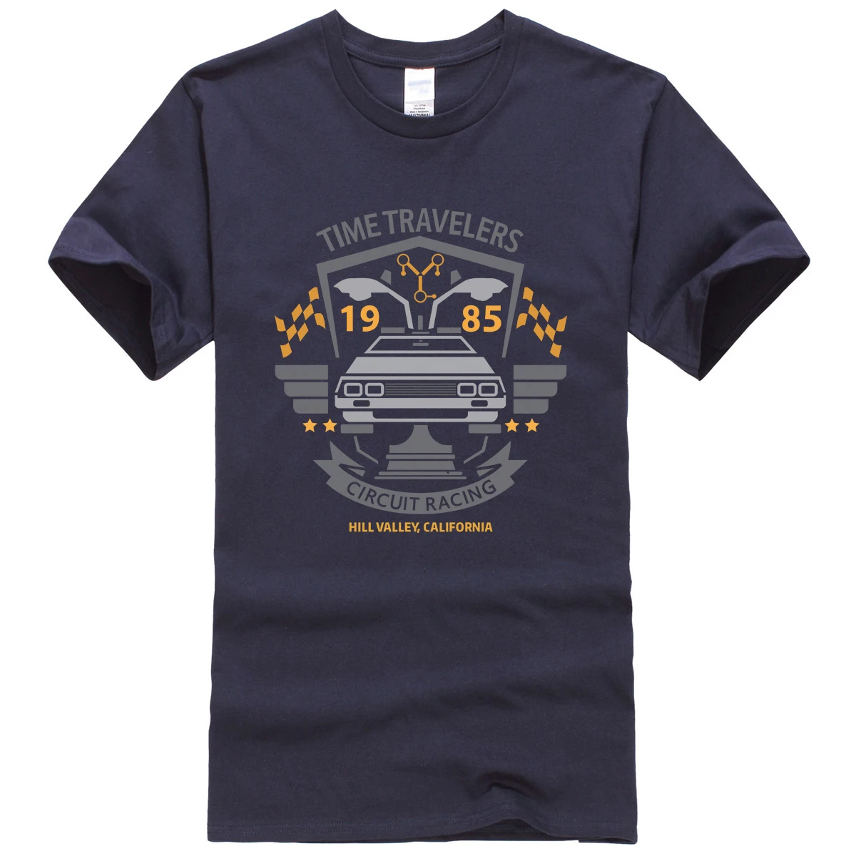 

Back To The Future Fashion T Shirt Men 2019 Summer Short Sleeve Brand Men's T-shirts TIME TRAVELERS Hip Hop Tshirt Harajuku Tops
