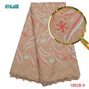 

African Fabrics High Quality For Women Cotton Dry Lace Fabric Swiss Voile With Stones Swiss Voile Lace In Switzerland PGC1892B-2