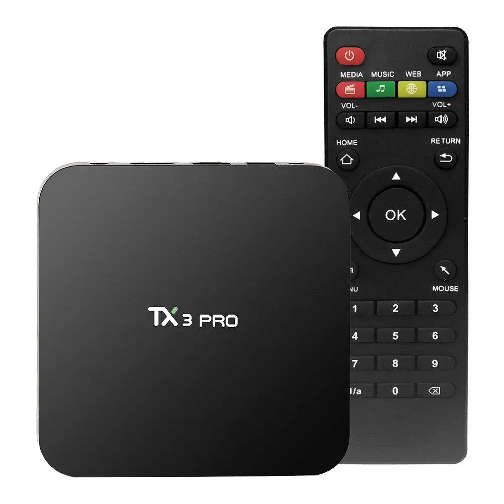 TANIX TX3 PRO smart tv box для Android 7,1 Коди 17,3 Mini PC компьютер Amlogic S905W 1 ГБ/8 ГБ 4 К WI-FI 802,11 b/g/n LAN HDMI tv box