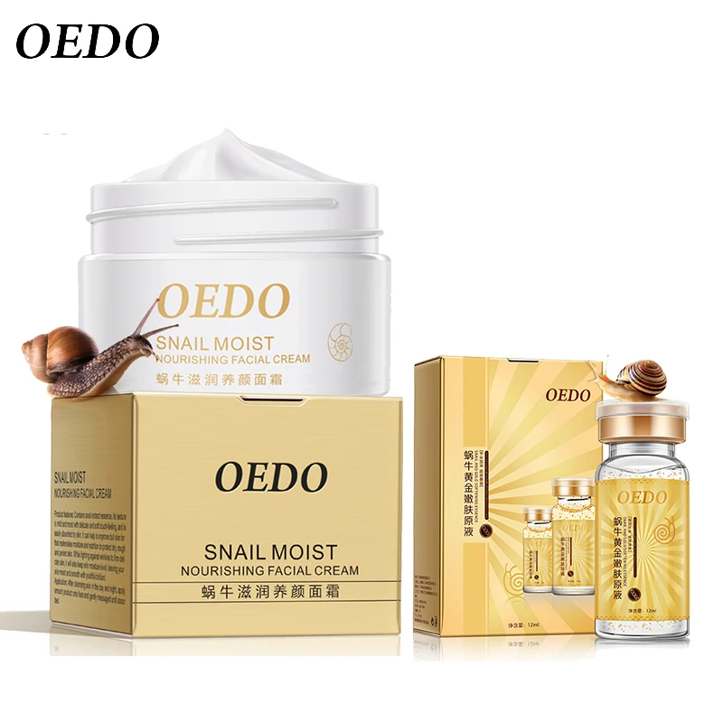 

OEDO Snail Cream+ Snail And Gold Essence Hydrating Hyaluronic Acid Skin Care Anti-aging-wrinkle Moist Nourishing Firming Repair