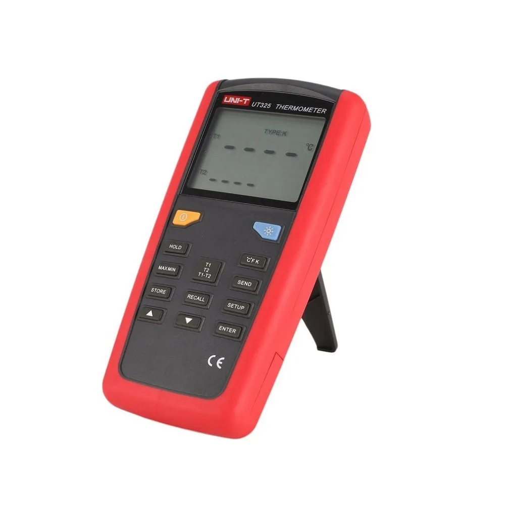 

UNI-T UT321 Contact Type Digitale Thermometer K/J/T/E Type Temperatuur Tester Sensor w/LCD backlighgt & USB Interface