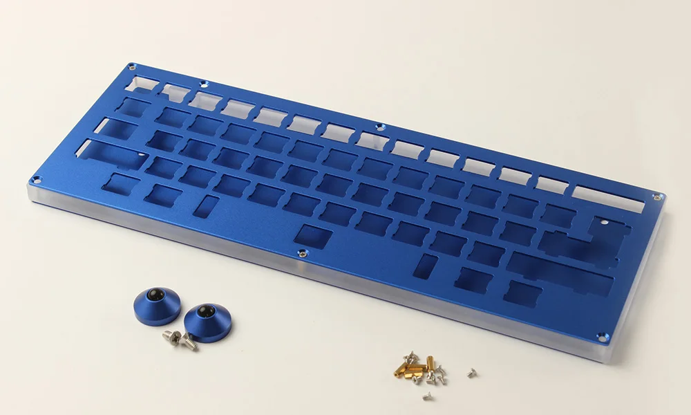 CNC Алюминиевый Чехол стабилизаторы пластины DIY Kit для HHKB раскладка клавиатура MX - Цвет: Blue