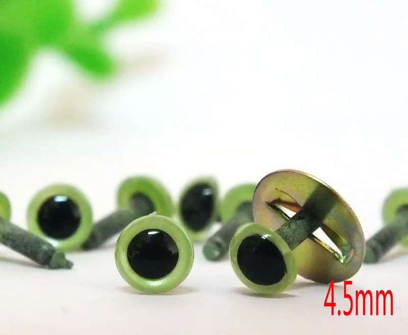

Japanese green color Animal Safety Eyes Plastic Eyes with Metal Washer--4.5mm