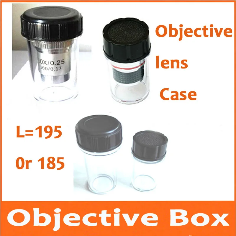 

L=195 185 Biomicroscope biological Microscope objective box Achromatic objective protection Case with Mounting Size 20.5mm