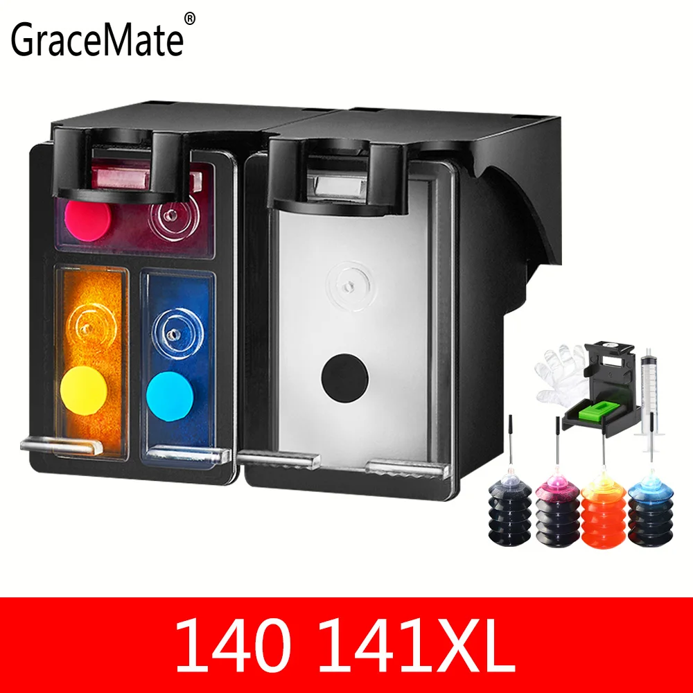 Многоразовый картридж RU BY KZ UA 140 141 совместимый с HP Photo Smart C4283 C4583 C4483 C5283 Deskjet D4263 4