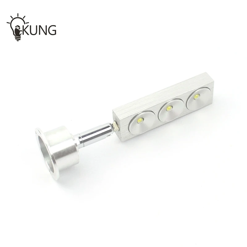 

DC12V input 4X3W LED spotlight cabinet spot lamp ceiling lamp for showcase jewelry light adjustable angle with free shipping