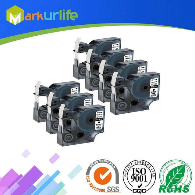 Special Price 7PCS 45013 (S0720530) Compatible Dymo D1 Label manager Black on White for DYMO LabelManager 160 Printer Ribbon, 12mm (1/2") x 7m Special Price 7PCS 45013 (S0720530) Compatible Dymo D1 Label manager Black on White for DYMO LabelManager 160 Printer Ribbon, 12mm (1/2") x 7m
