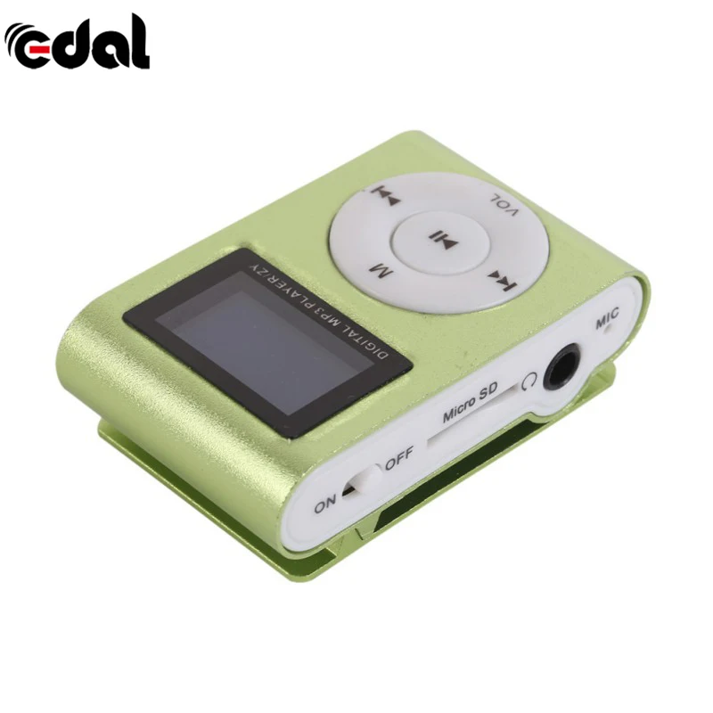 Стильный дизайн спортивный мини Mp3 USB Клип MP3-плеер ЖК-экран Поддержка Micro SD TF карта 5 цветов