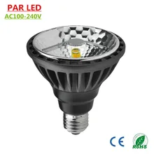 6 шт./лот высокой мощности CREE Par30 Светодиодный лампа E27 15 Вт светодиодный AC 220 V 230 V 110 V точечная Регулируемая подсветка белый 5500 K теплый белый 2700 K