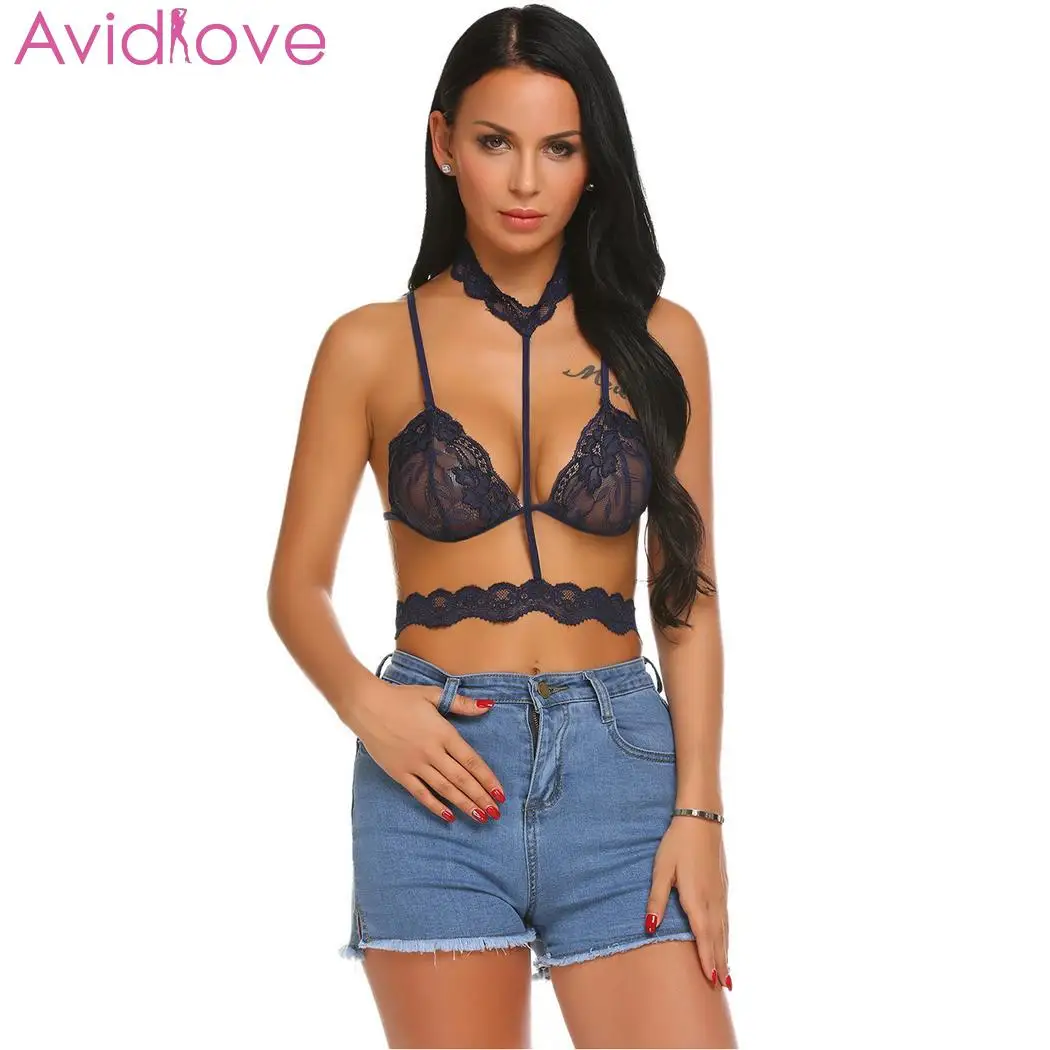 Женский бюстгальтер Avidlove черный кружевной бюстгалтер с цветами|Комплекты