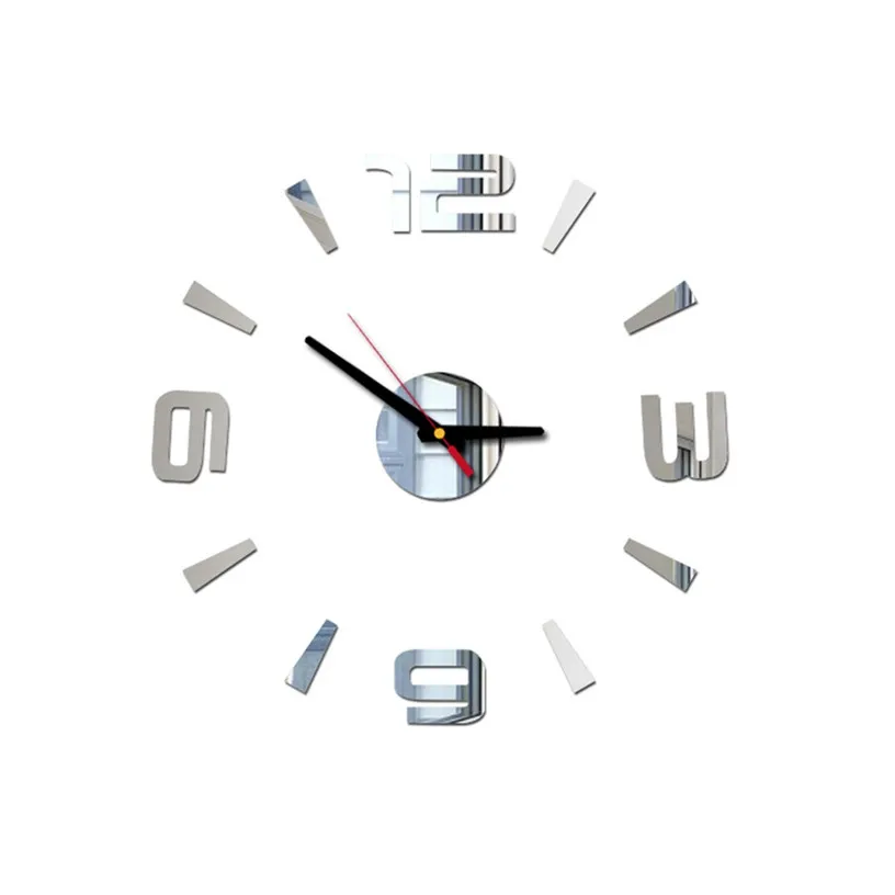 Новое украшение дома настенные часы Большие зеркальные настенные часы современный дизайн Настенная картина большого размера Часы diy наклейки на стену часы 9M14
