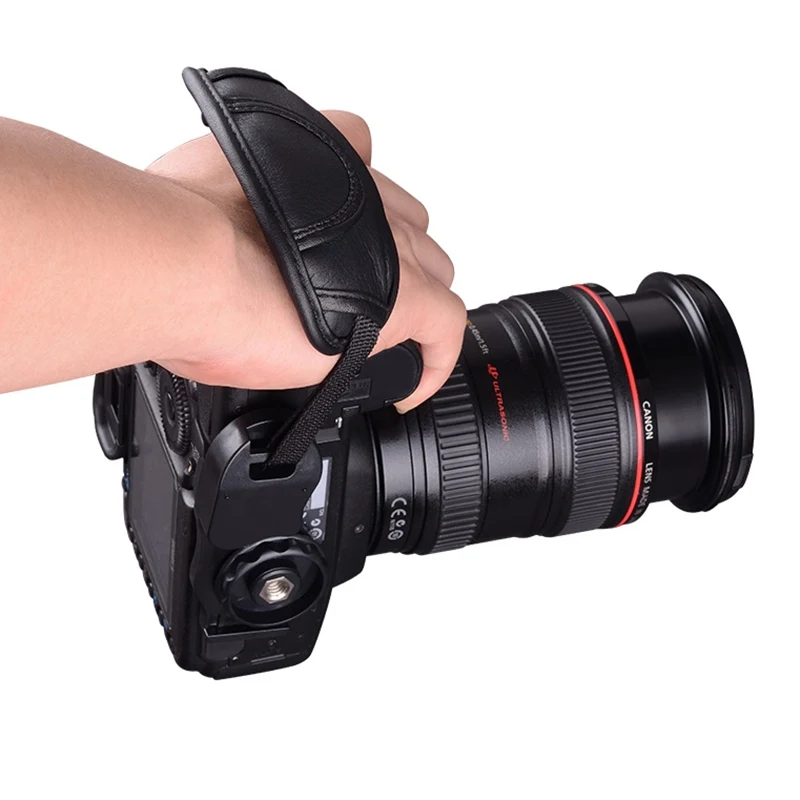 Универсальный кожаный ручной ремешок для камеры Canon Nikon Sony Pentax Minolta Panasonic Olympus