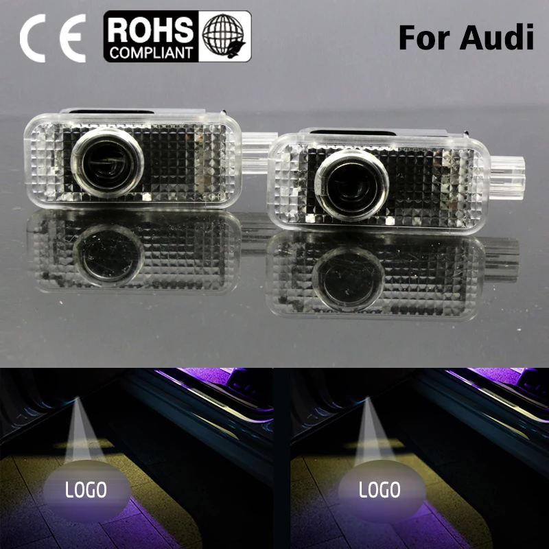

2pcs Car Door Logo Shadow Projector Courtesy Laser Light fit for Audi A8L A7 A6L Q3 A5 A4L A4A6 A1 R8 Q7 Q5 TT A8 (Fits: Audi)