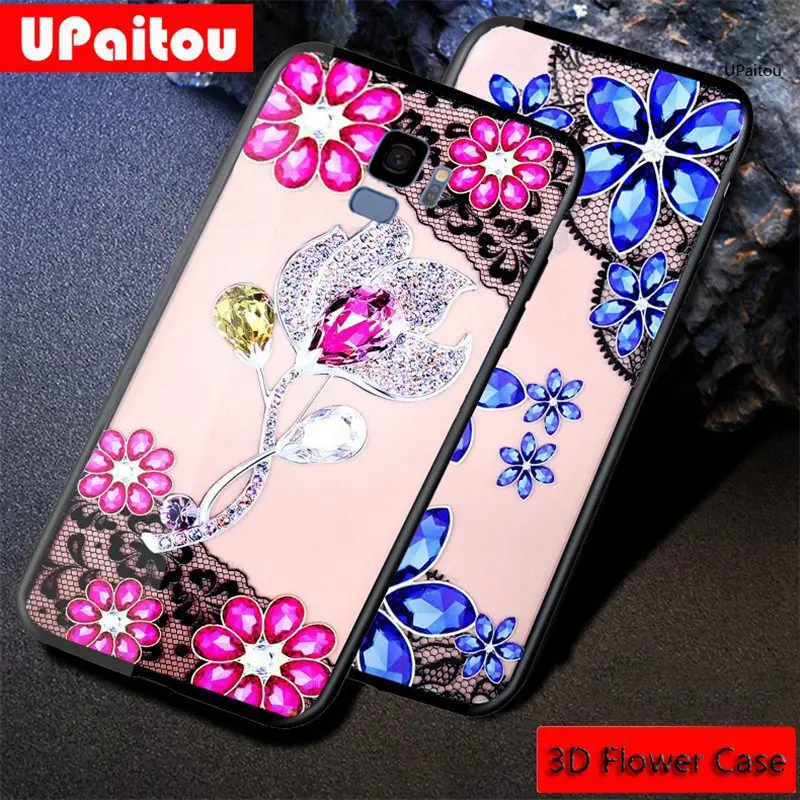 UPaitou 3D рельеф кружевное платье с цветочным рисунком чехол для телефона samsung Galaxy Note