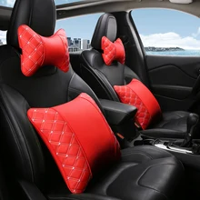 KKYSYELVACar Обложки автомобиля подушка для шеи автомобиля поясничного Поддержка для офиса кресло автомобиля поясничной подушки сиденья Поддержка поясничного подушки для автомобиля
