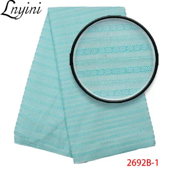 

Mint Green Polish Lace African Cotton Lace Fabric with Stones High Quality Nigerian Dry Lace Swiss Voile Lace for Man L2692B-1