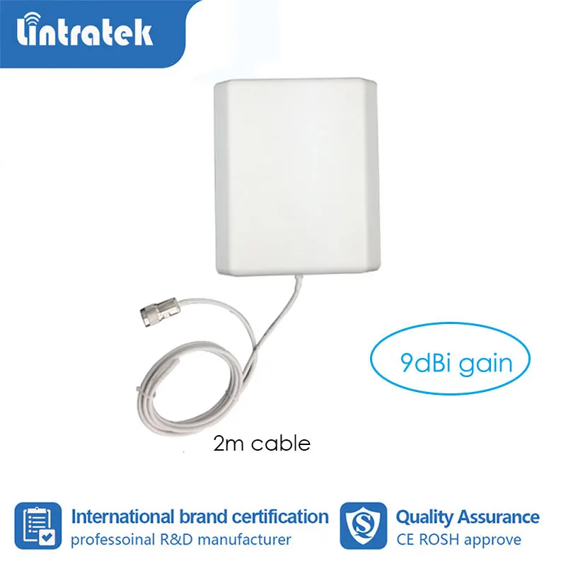 린트라텍 9dBi GSM 2G 3G 4G 내장형 패널 안테나 실내 안테나 GSM UMTS LTE 모바일 신호 증폭기 리피터 앰프 s6