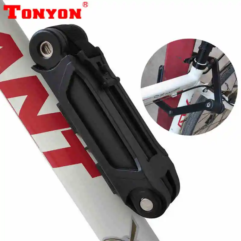 TONYON Anti theft Bicycle Lock Professional Foldable Bike Lock MTB Road