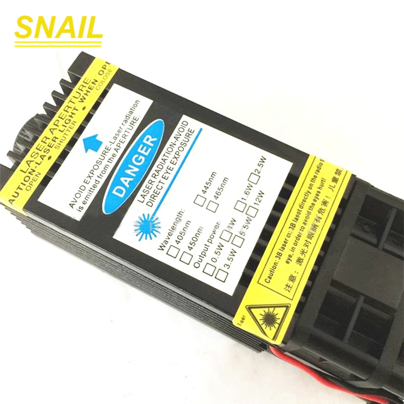445-450нм 6 Вт, синий свет, лазерный модуль, 12 В плата, полупроводниковый лазер, для гравировки машины, лазерной резки