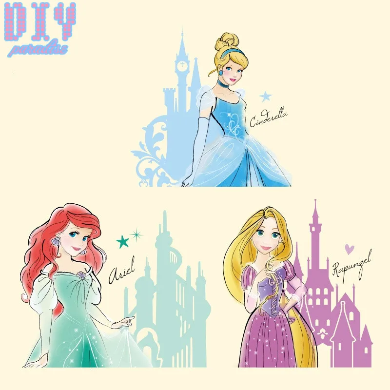 

Cartoon Princess Printed Heat Transfer Patches for Clothes DIY T-Shirt Iron On Patch Applique Stickers