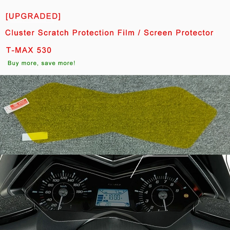 [UPGRADED] For Yamaha T-MAX530 T MAX530 Cluster Scratch Protection Film Screen Protector Blue Light Explosion-proof Brand New (2)