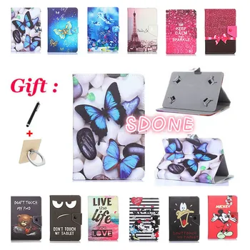 

Universal 10.1" Printed Cartoon case Cover for BQ 1045G/1008G/1007/1051G 10.1 inch Tablet Universal Book Cover Case + 2 Gifts