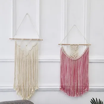 

Ins Macrame Tapestry wall art decoration handmade tapestry wall hanging macrame tapestry Wedding Home Living Room Decoration
