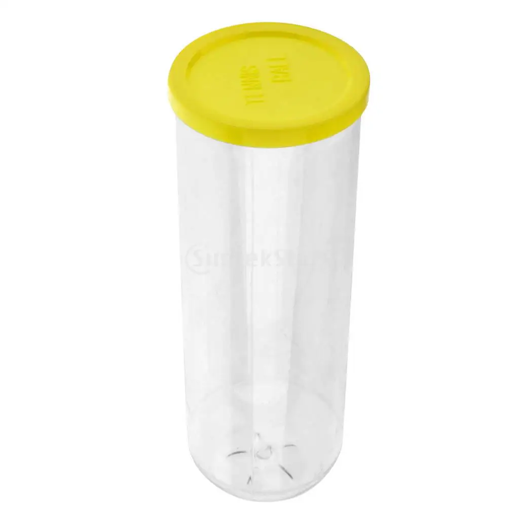 Portable Transparent PVC Tennis Ball Can Holder Container Storage Tin