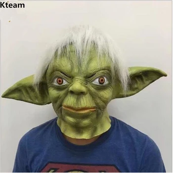 

Top Grade Halloween Party Cosplay Movie STAR WARS JEDI YODA DELUXE OVERHEAD Mask HALLOWEEN COSTUME LATEX MASK ADULT Toy ONE SIZE