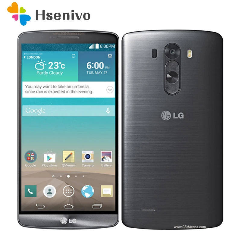 Разблокированный LG G3 D855 D850 D851 GSM 3g& 4G Android четырехъядерный ram 3g B 5,5 дюймов 13 МП камера wifi gps 16 Гб мобильный телефон