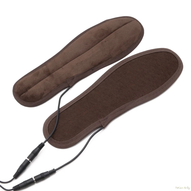 USB электрическая плюшевая меховая нагревательная стелька, Зимняя Теплая обувь для ног Sep26_17