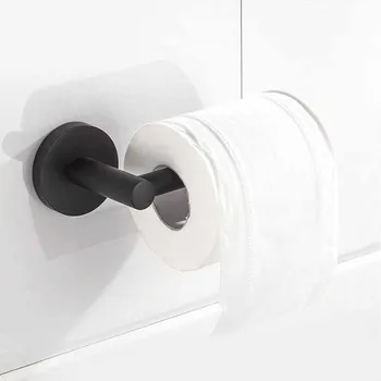 

SUS304 Paper Holder Sleek For Toilet/Kitchen Roll Holder Black Paint Round L-Shaped Q1011H YO-47