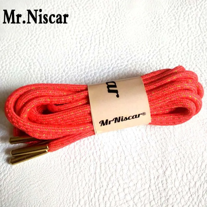 

Mr.Niscar 1 Pair Orange Round Shoelaces Metal Head Shoe Laces Cords Ropes Shoestrings for Martin Boots Sport Shoes Shoelaces