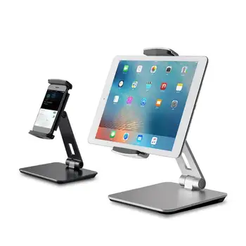 

Foldable Tablet Stand Holder Mount Bracket for ipad iphone Adjustable Aluminum Alloy Table Holder for 7-10" Tablet Smartphone