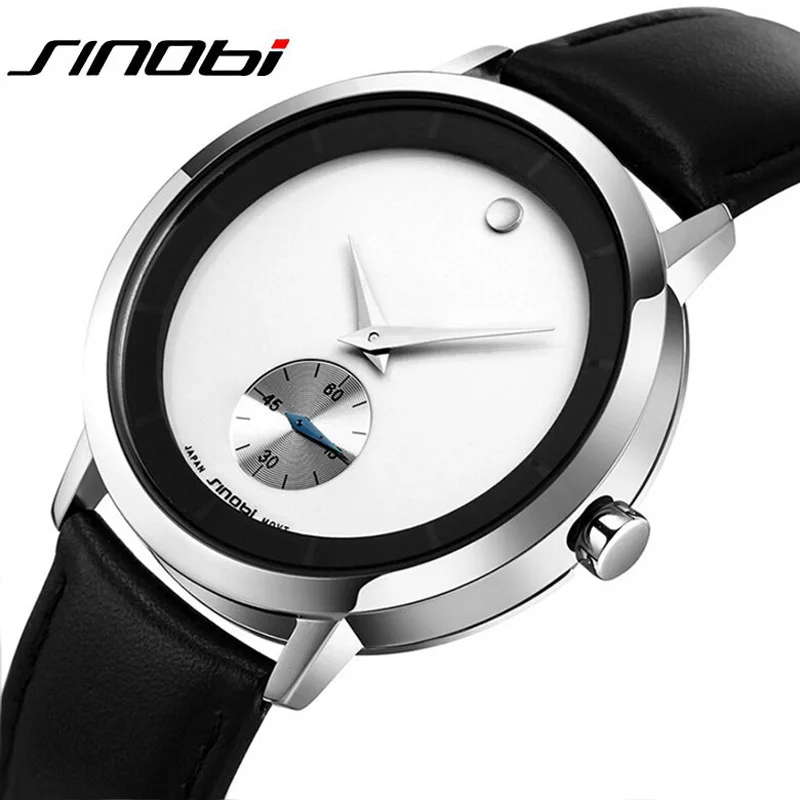 

New Sinobi Brand Watches Fashion Waterproof Quartz Men Watches Stylish Simplicity Male Clock Watch Small Seconds Montre Homme