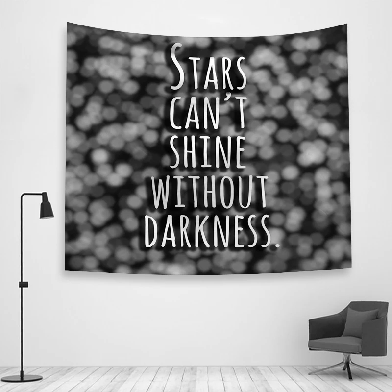 Aphorism печать гобелен для стена на стене украшения полиэстер обустройство дома гобелены Йога пляжный коврик