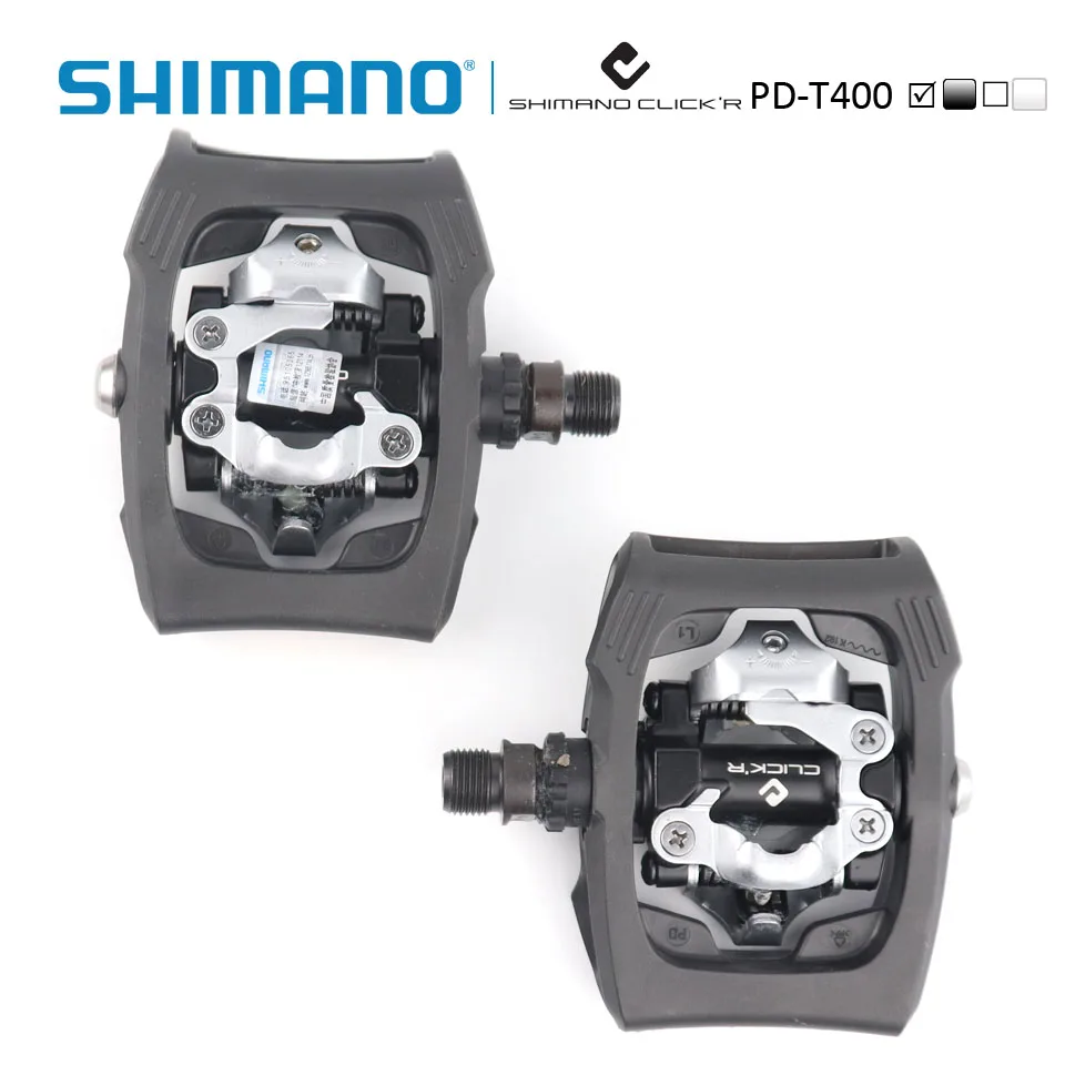 Shimano PD-T400 Click'R педаль SPD вкл пластины SM-SH56 город/Велосипедный руль велосипед самоблокирующиеся педали