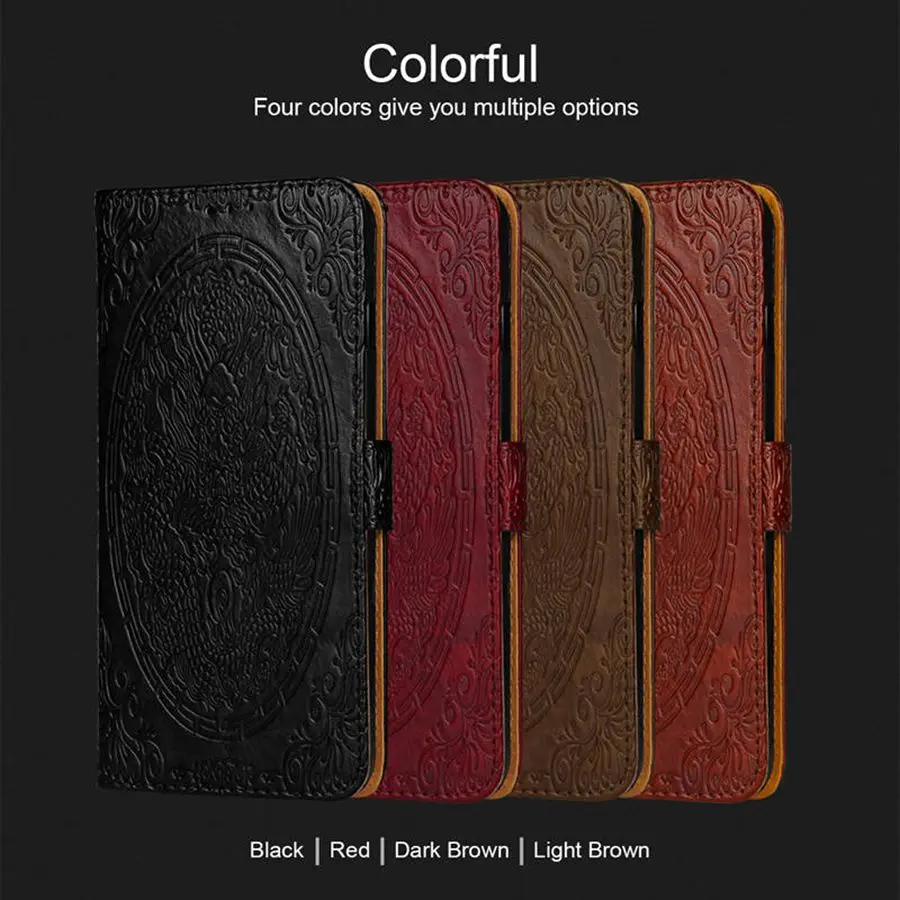

Embossed totem Drogon Case For Samsung Galaxy S8 S9 Plus A6 A8 Plus J2 Pro J3 J4 J6 J7 2018 J3 J5 J7 2017 TPU Flip Wallet Cover