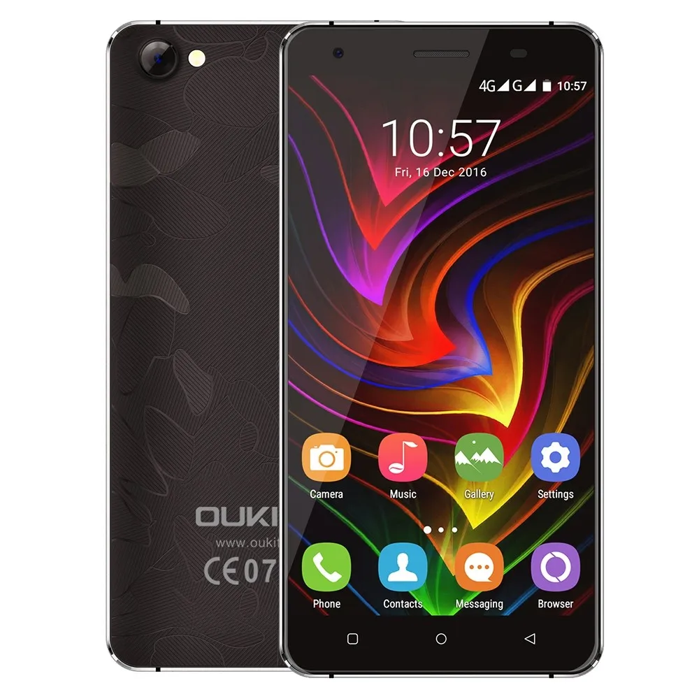 Oukitel C5 Pro 4G мобильные телефоны MTK6737 четырехъядерный 2.5D Arc 5,0 ''1,3 GHz 2GB+ 16GB смартфон - Цвет: Черный