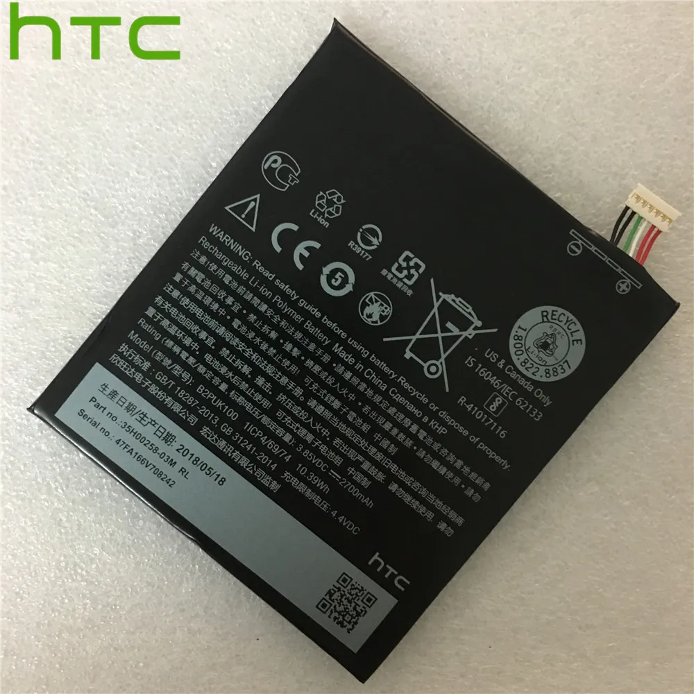 HTC оригинальный аккумулятор 2600 мАч B2Q3F100 для U11 life Мобильный телефон батареи +