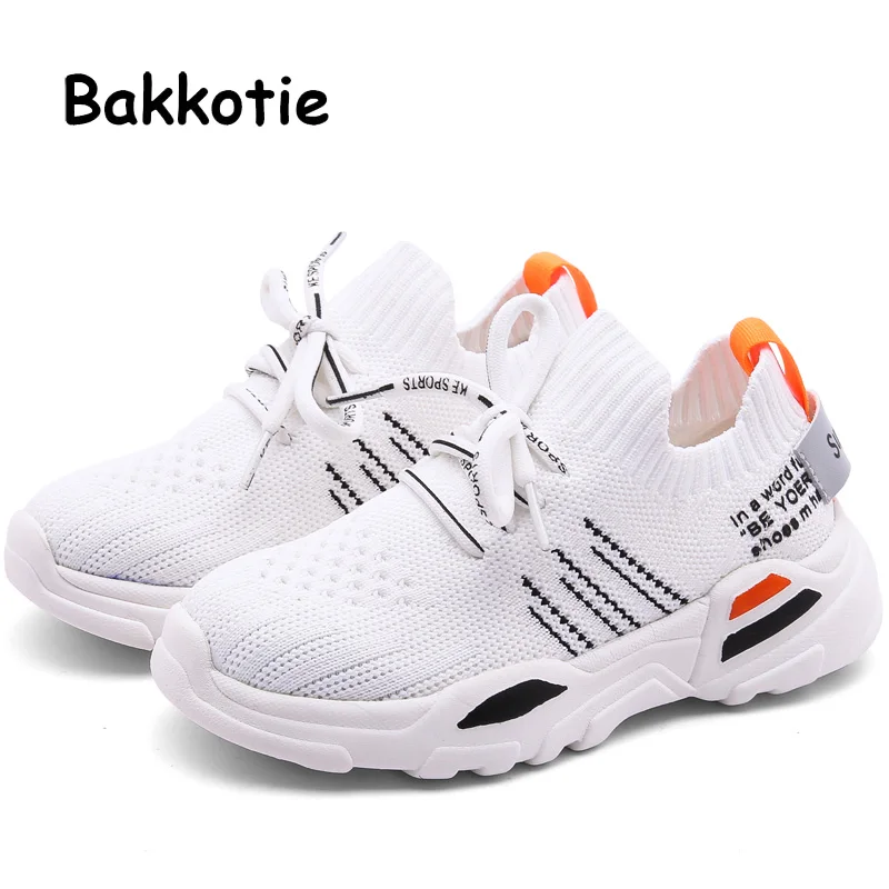 

Bakkotie 2019 Autumn Boys Black Soft Sneakers Baby Girls Breathable Slip On Sports Running Shoes Kids New Fashion Casual Shoes