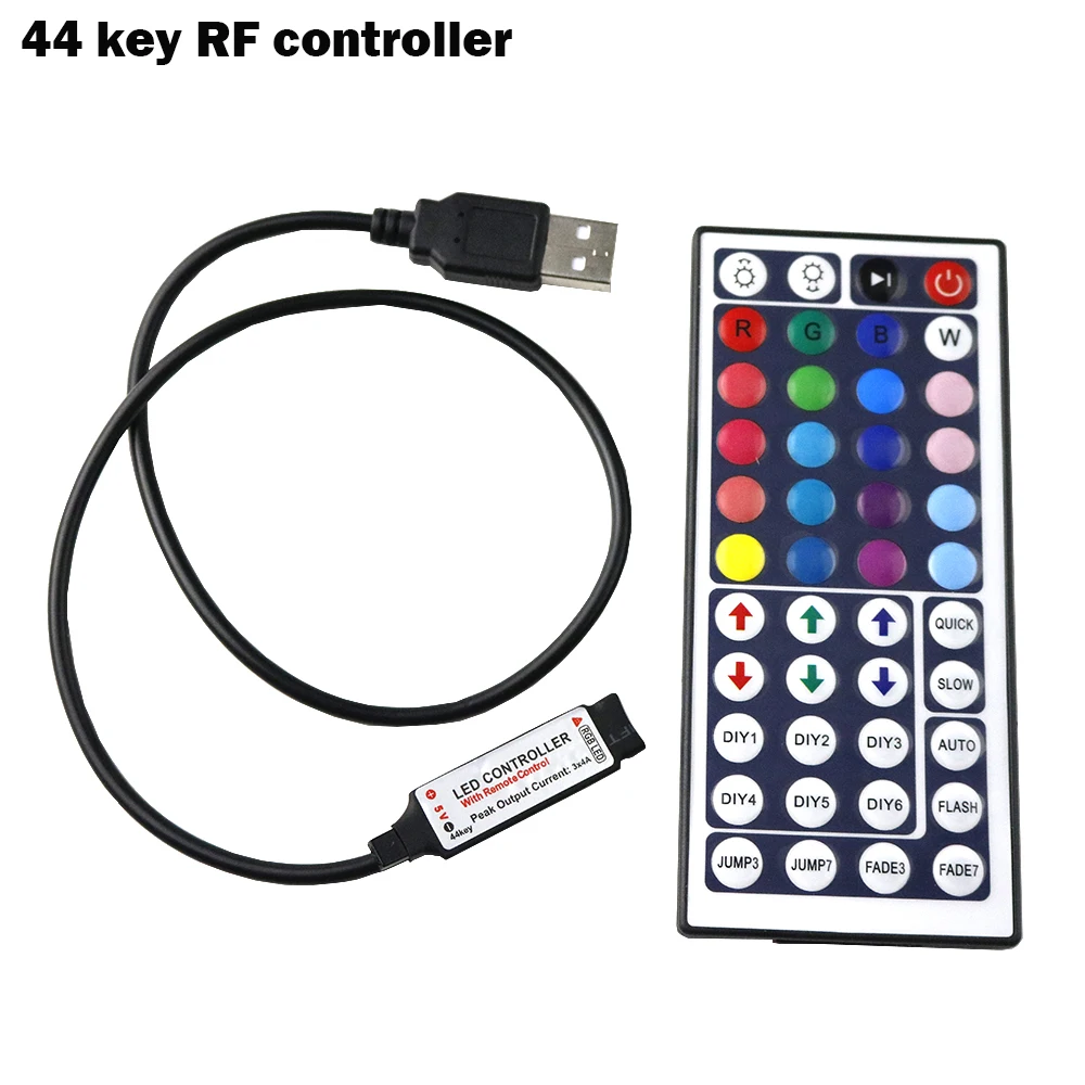 5 В USB RGB светодиодный контроллер Диммер RF беспроводной мини пульт дистанционного управления для RGB 3528 5050 WS2812B RGB светодиодный ленточный светильник 5-24 В