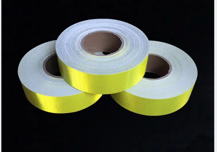 amarelo adesivo fita de advertência reflexiva para