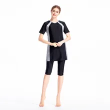 Мусульманская одежда для плавания S-4XL, большие размеры, мусульманская одежда для плавания, Женский Lslam хиджаб-купальник, женские купальные костюмы, комплекты бикини