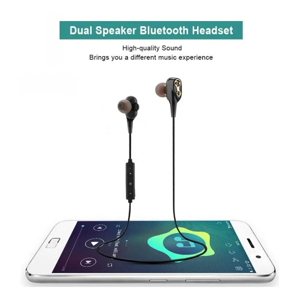 XT21 double dynamic hifi bluetooth sport earphones with mic 7