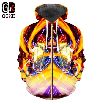

OGKB Man Hiphop Jacket Long Sleeve Hooded Zip Hoodie Men's Funny Print All Metal Alchemist 3d Hoodie Sweatshirt