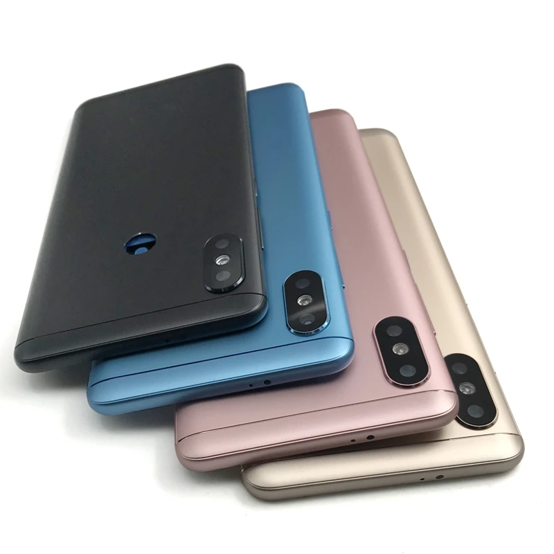 

New For Xiaomi Redmi Note 5 Rear Door Housing Back Battery Cover + Power Volume Buttons + Camera Flash Lens Repair Parts