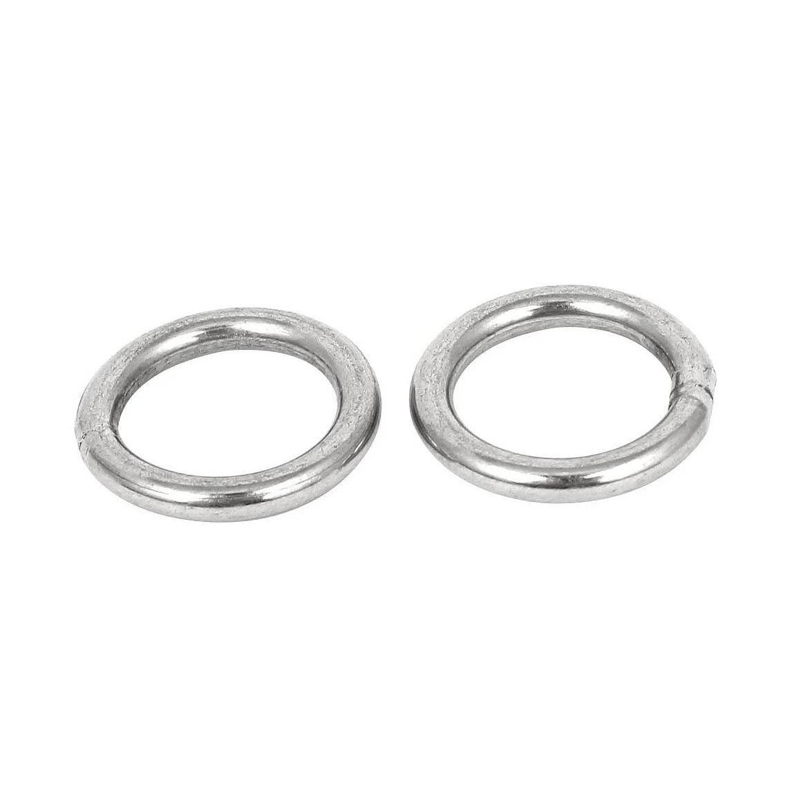 

NHBR 20mm x 3mm Stainless Steel Webbing Strapping Welded O Rings 5 Pcs